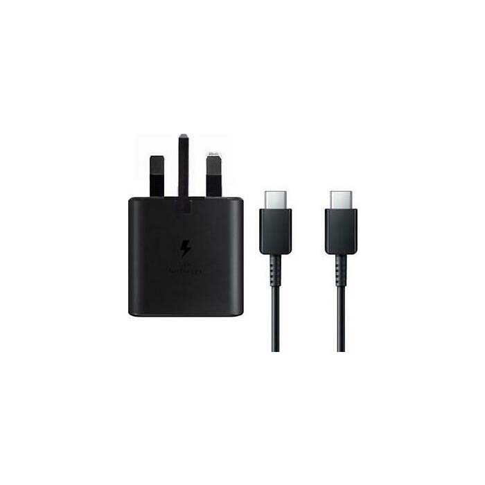 Samsung UK Travel Adaptor, 25W With USB Type C Cable - Black