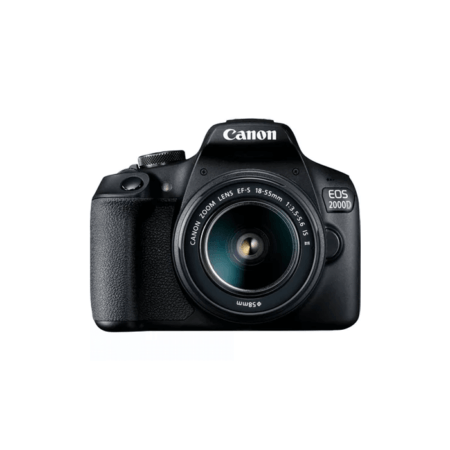 Canon EOS 2000D DSLR Camera and EF-S 18-55mm IS II Lens