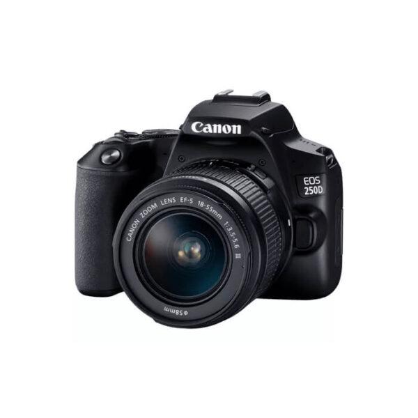 Canon EOS 250D, Black + EF-S 18-55mm f/3.5-5.6 III + EF 75-300mm f/4-5.6 III Lens