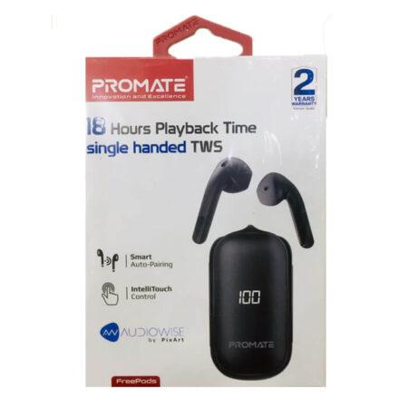 Promate 18 hours Playback Time Single Handed Tws Freepods
